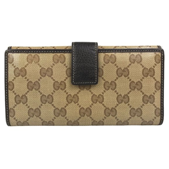 *** SOLD** Rare Gucci Wallet Long GG Brown PVC & dust bag - Picture 4 of 12